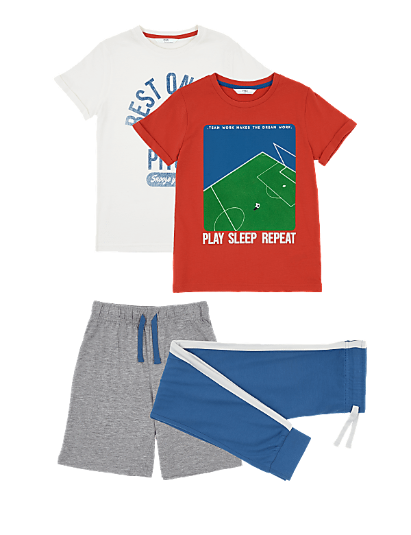 2 Pack Football Print Pyjama Sets (6-16 Yrs)