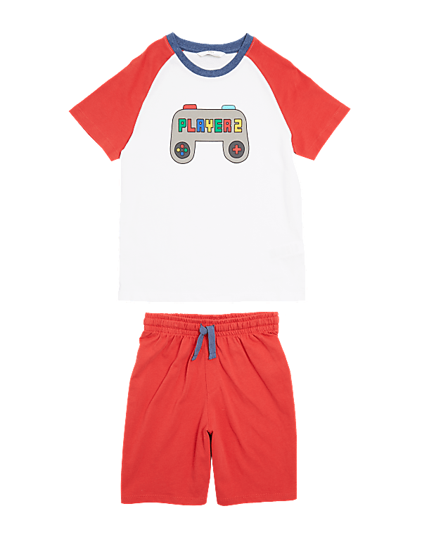 Pure Cotton Gamer Print Short Pyjama Set
