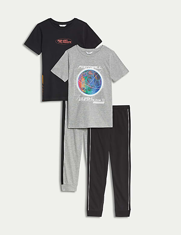 Lot de 2&nbsp;pyjamas en coton à motif football (du 6 au 16&nbsp;ans) - FR