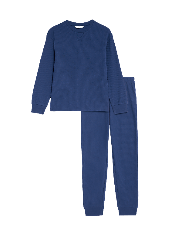 Cotton Blend Waffle Pyjamas (6-16 Yrs)