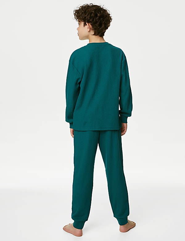 Cotton Blend Waffle Pyjamas (6-16 Yrs)
