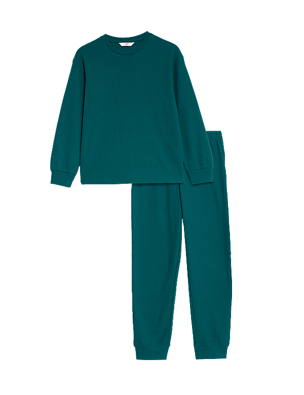 Cotton Blend Waffle Pyjamas (6-16 Yrs)