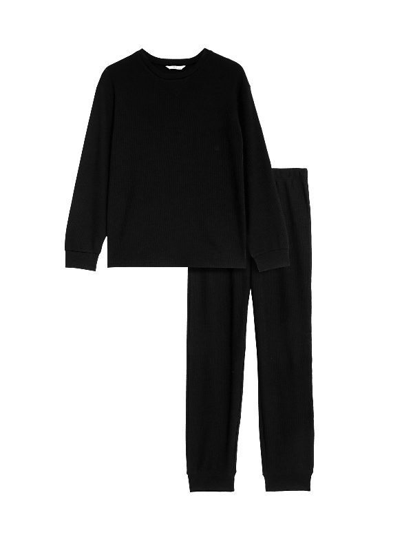 Cotton Blend Waffle Pyjamas (6-16 Yrs)