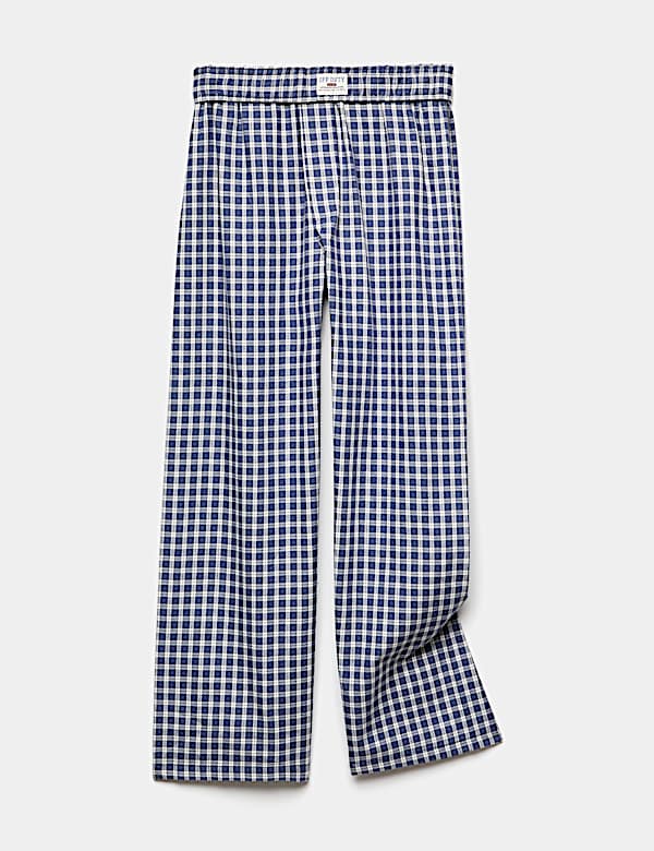 Pure Cotton Checked Woven Pyjama Bottoms (6-16 Yrs)
