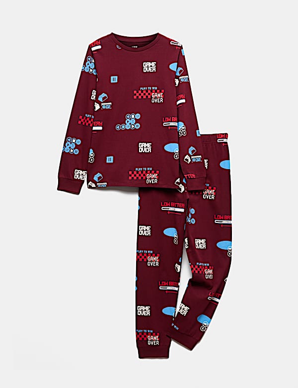Pure Cotton Gaming Print Pyjamas (1-16 Yrs)