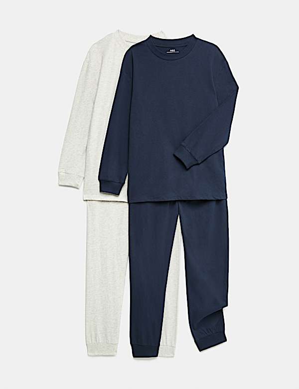 2 Pack Pure Cotton Lounge Pyjama Sets (6-16 Yrs)