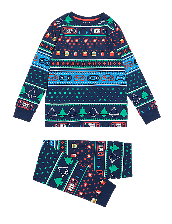 Pure Cotton Fair Isle Gamer Pyjamas
