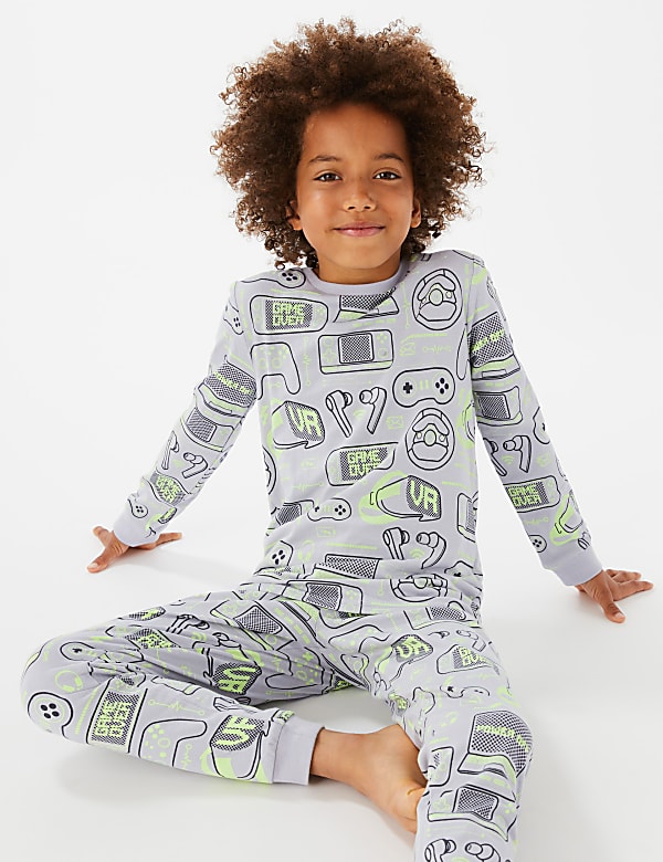 Buy Cotton Rich Gaming Pyjamas at Marks Spencer