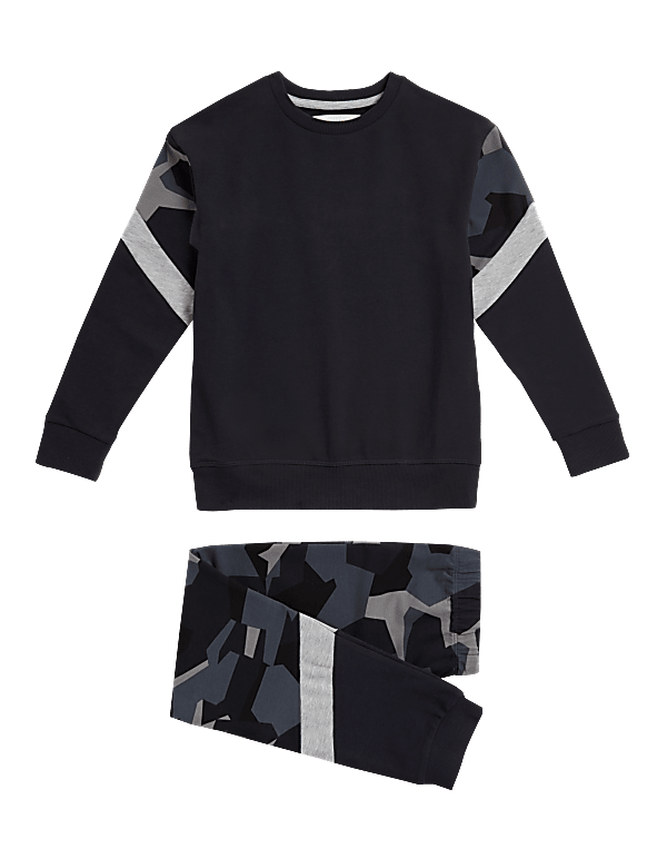 Cotton Rich Camouflage Lounge Pyjamas (6-16 Yrs)
