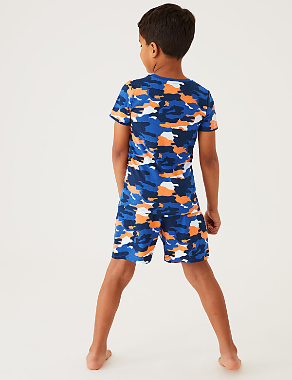 Cotton Camouflage Print Short Pyjamas (7-13 Yrs)