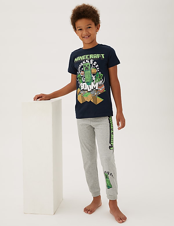 Minecraft Pure Cotton Pyjamas 4 16 Yrs MULTI Pyjamas M S MY