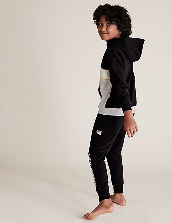 Cotton Slogan Hooded Pyjama Set (6-16 Yrs)