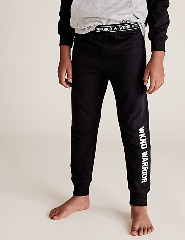 Cotton Slogan Hooded Pyjama Set (6-16 Yrs)
