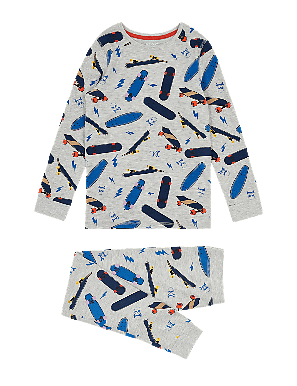Cotton Rich Skateboard Print Pyjama Set (7-16 Yrs)