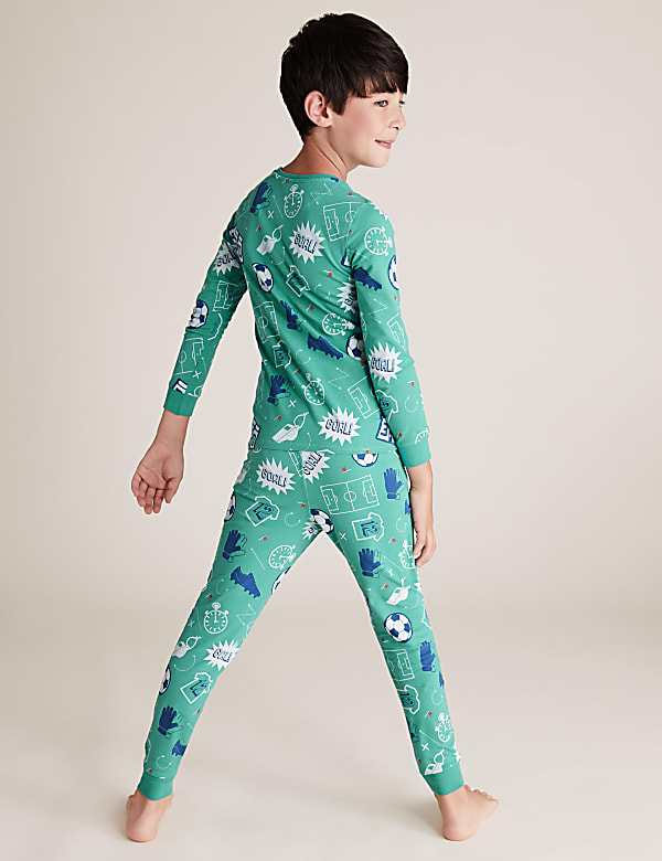 Cotton Rich Football Print Pyjama Set