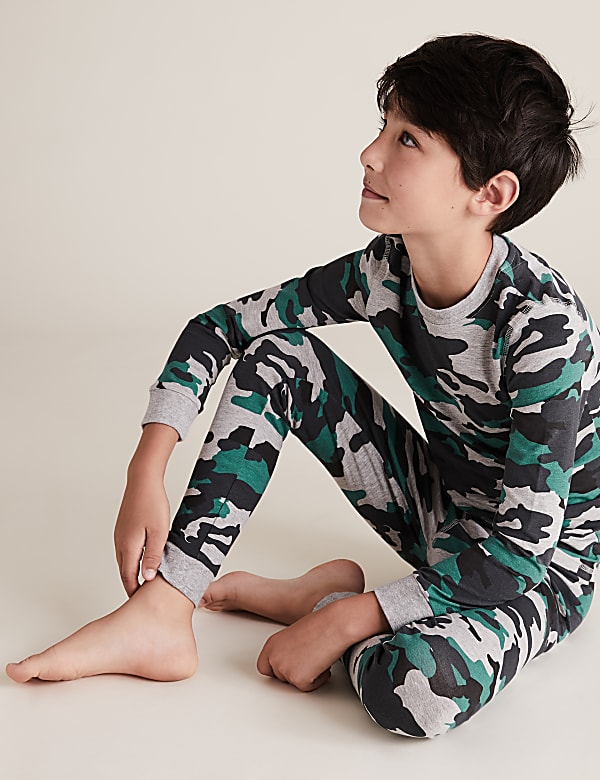 Cotton Rich Camouflage Pyjama Set (7-16 Yrs)