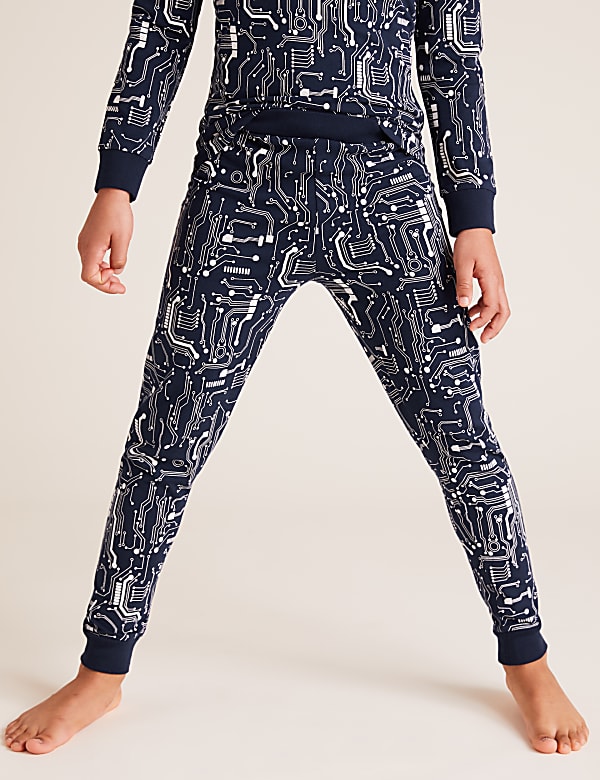 Cotton Electric Patterned Pyjama Set (7-16 Yrs)