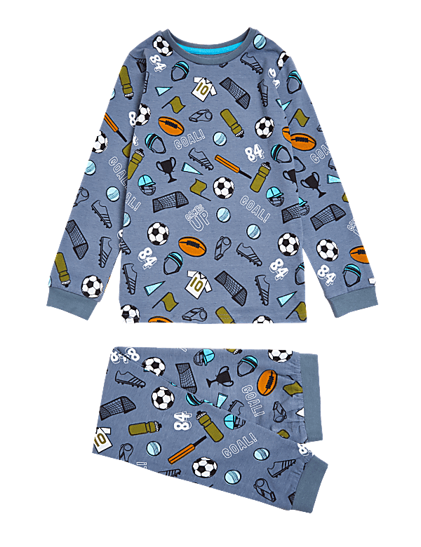 Cotton Rich Football Pyjamas (7-16 Yrs)