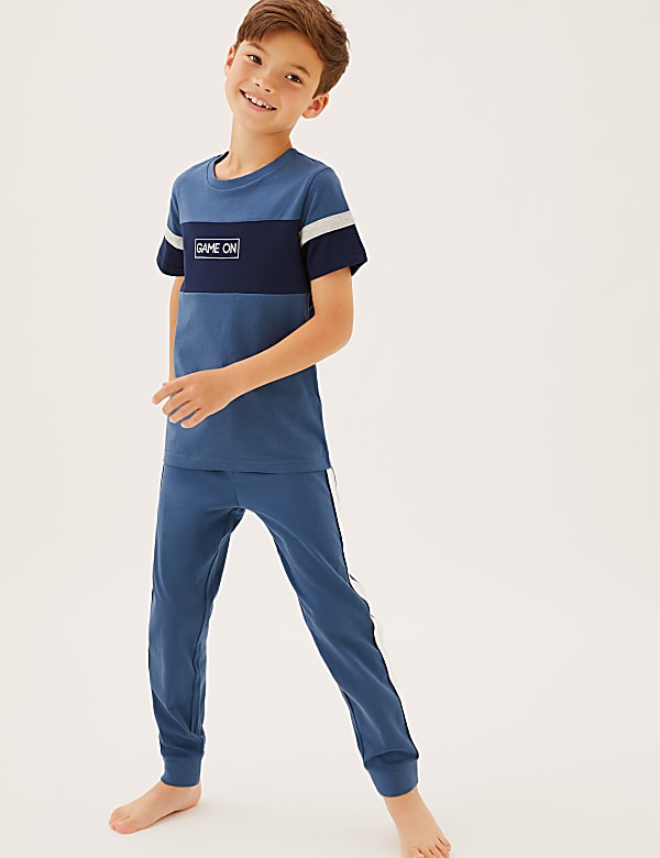 2pk Cotton Rich Slogan Pyjama Sets (6-16 Yrs)