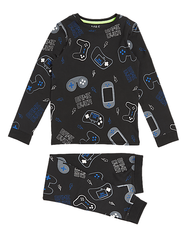 Cotton Rich Gaming Print Pyjamas (7-16 Yrs)