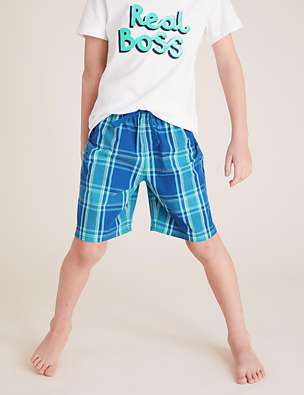Pure Cotton Boss Slogan Short Pyjama Set