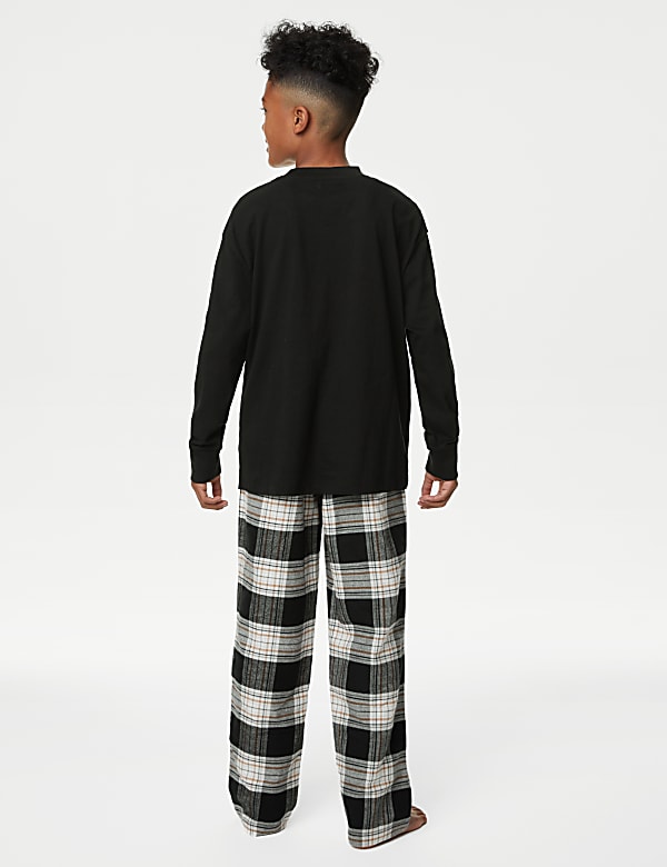 Pure Cotton Spencer Bear™ Checked Pyjamas (6-16 Yrs)
