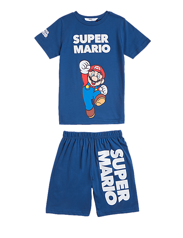 Pure Cotton Super Mario™ Short Pyjama Set (4-16 Yrs)