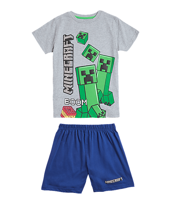 Cotton Rich Minecraft&trade; Short Pyjama (4-16 Yrs)