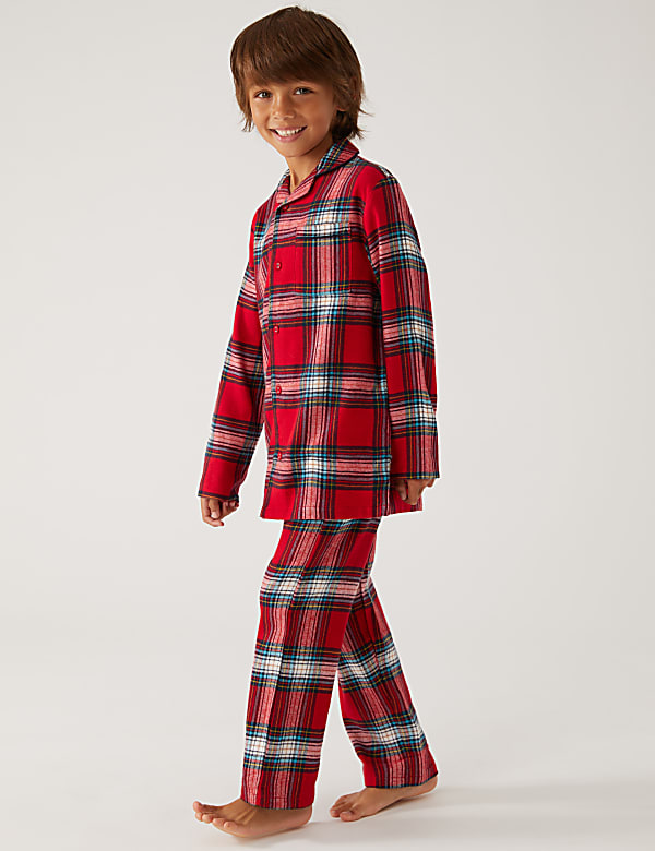 Buy Kids Checked Family Christmas Pyjamas at Marks Spencer