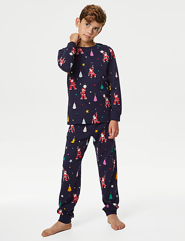 Kids' Disco Santa Family Christmas Pyjama Set (1-16 Yrs) - EE