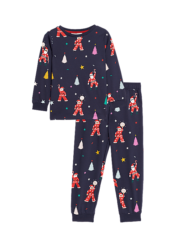 Kids' Disco Santa Family Christmas Pyjama Set (1-16 Yrs)