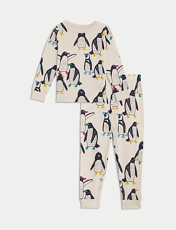 Pure Cotton Penguin Pyjamas (1-8 Yrs) - ID
