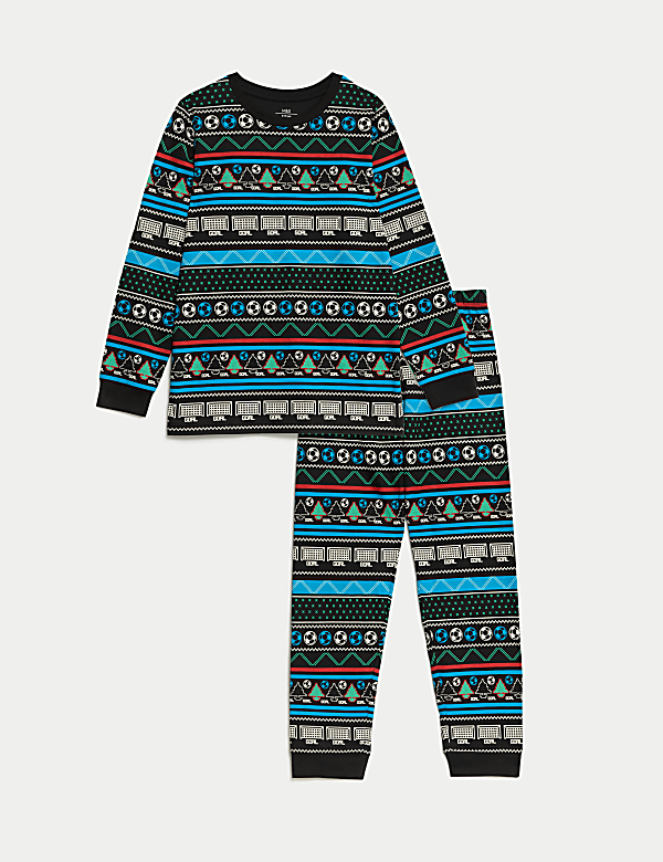 Pure Cotton Football Fair Isle Pyjamas (1-16 Yrs) - IL