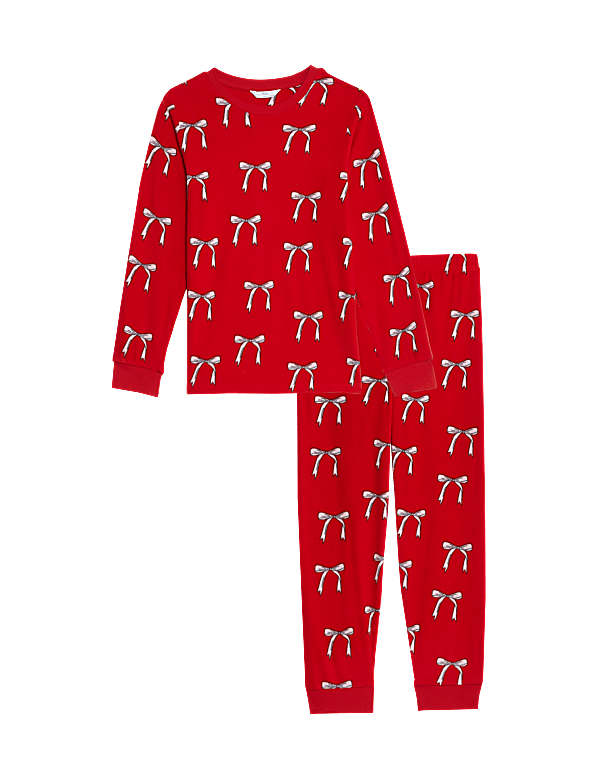 Christmas Fleece Bow Pyjamas (1-16 Yrs)