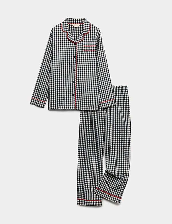 Pure Cotton Family Christmas Gingham Pyjamas (1-16 Yrs) - SE