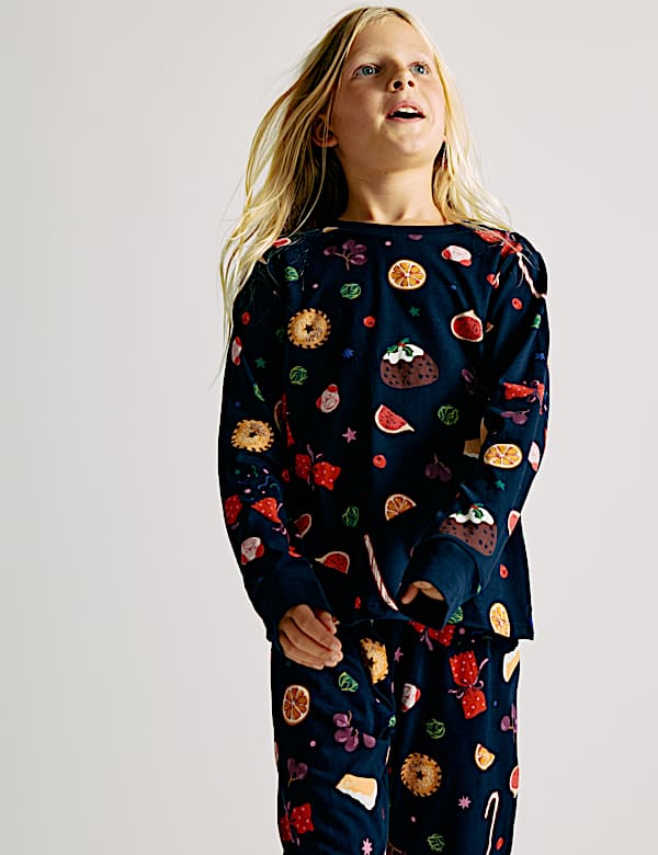Pure Cotton Family Christmas Food Pyjamas (1-16 Yrs)