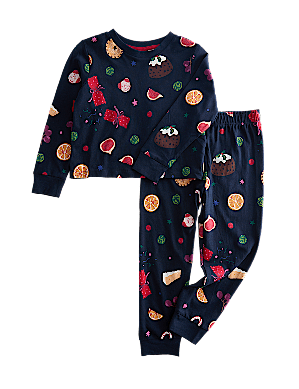 Pure Cotton Family Christmas Food Pyjamas (1-16 Yrs)