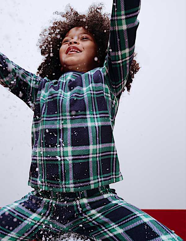 Checked Fleece Pyjamas (1-16 Yrs) - TW