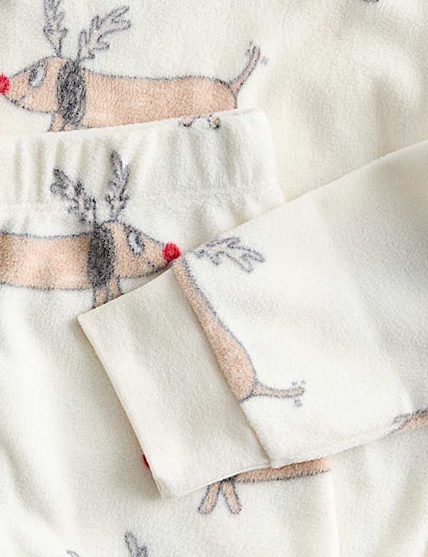 Kids' Fleece Dog Graphic Pyjamas (12-16Yrs) - LU
