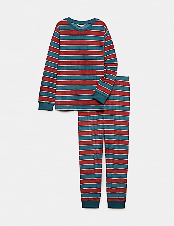 Fleece Striped Pyjama Set (1-16 Yrs)