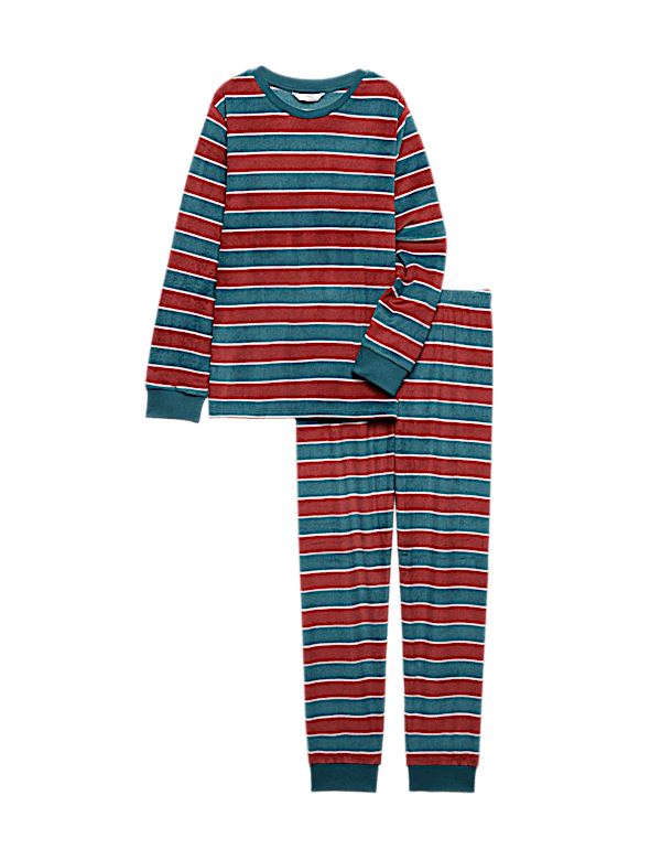 Fleece Striped Pyjama Set (1-16 Yrs)