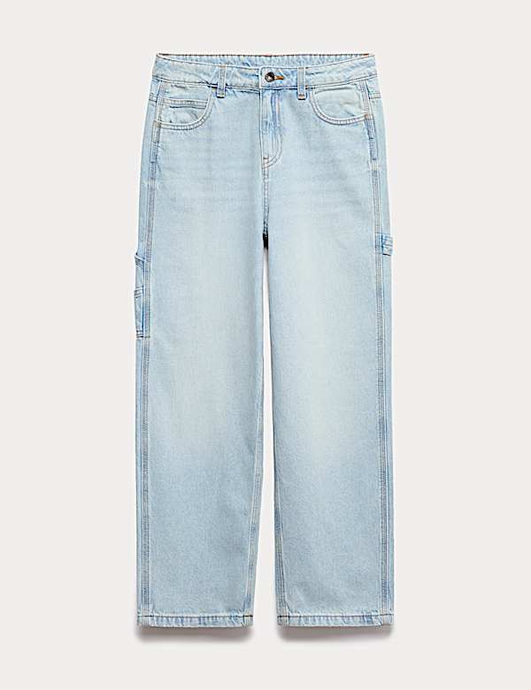 Relaxed Pure Cotton Carpenter Jeans (6-16 Yrs) - GR