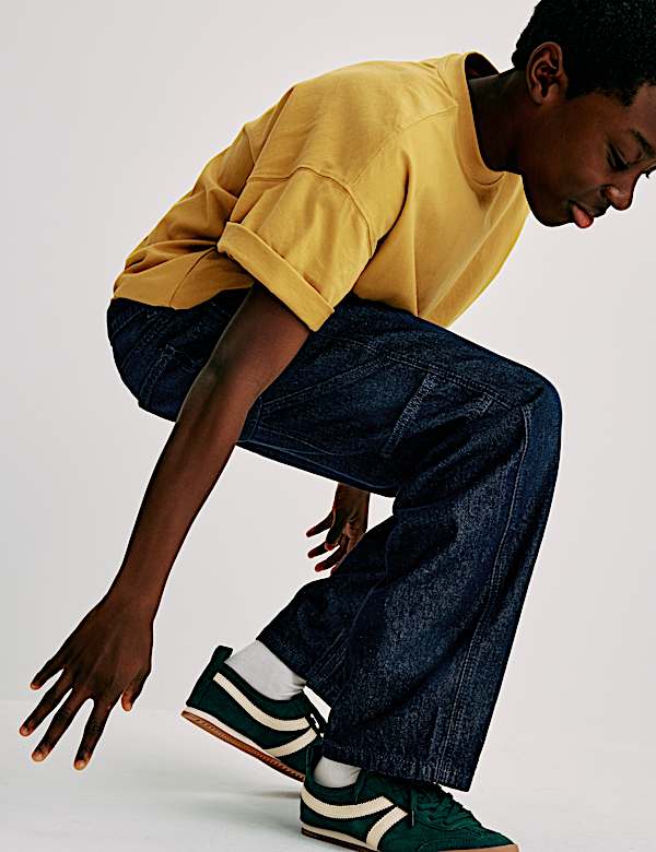 Relaxed Pure Cotton Carpenter Jeans (6-16 Yrs) - VN