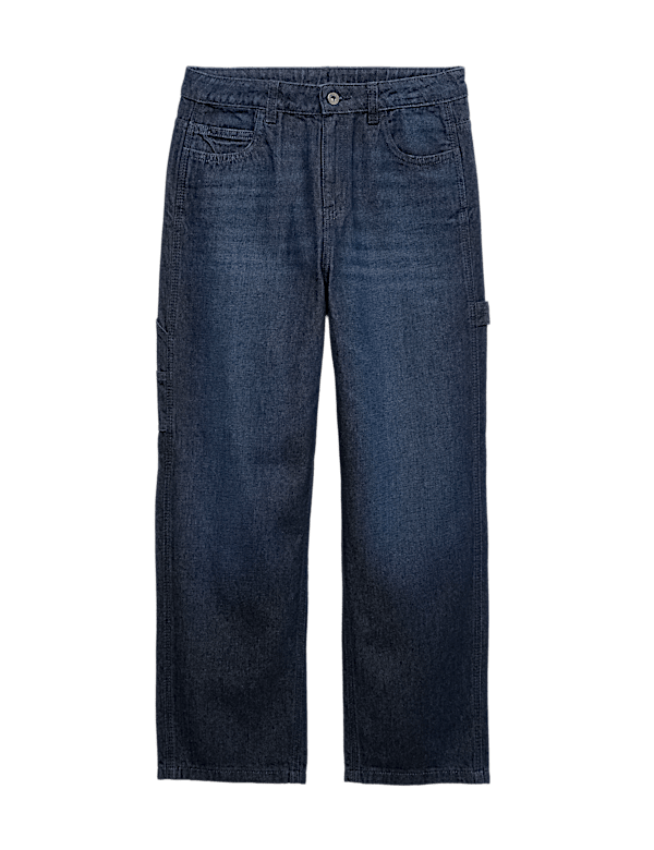 Relaxed Pure Cotton Carpenter Jeans (6-16 Yrs)