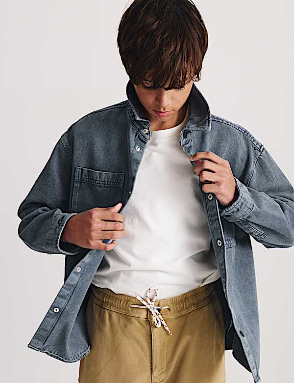 Pure Cotton Denim Shirt (6-16 Yrs) - PT