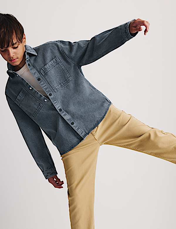 Pure Cotton Denim Shirt (6-16 Yrs) - PT