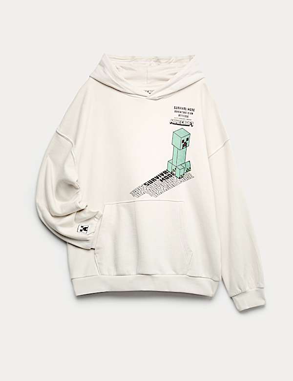 Sudadera con capucha de algodón con gráfico de Minecraft™ (6-16 años) - ES
