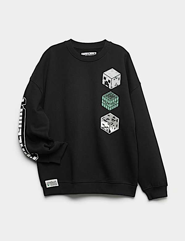 Sweat-shirt en coton à motif Minecraft™ (du 6 au 16 ans) - CH
