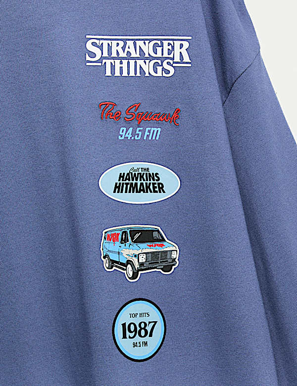 Pure Cotton Stranger Things&trade; Graphic Top (6-16 Yrs)