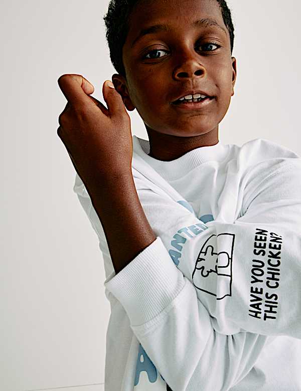 Pure Cotton Wallace And Gromit&trade; Graphic Top (6-16 Yrs) - RS